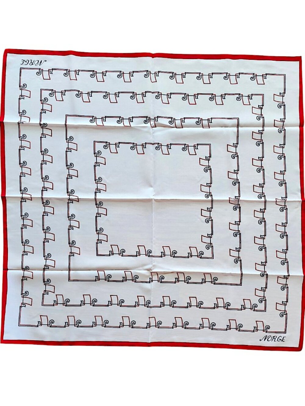 Norway Norge Large Square Scarf Made in Italy